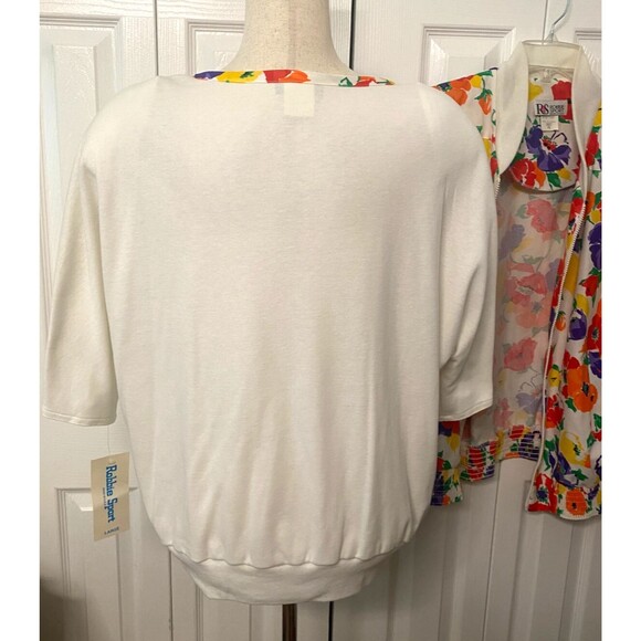 NOS Vtg ROBBIE SPORT Womens Sz 16 2pc Set Jacket & Blouse Bright Floral Colorful - Picture 5 of 14